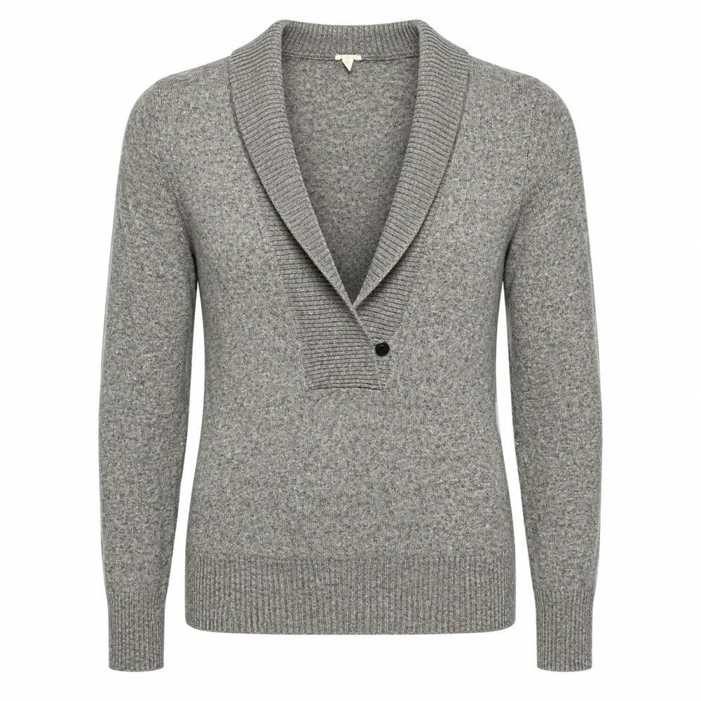 J.Crew Quiet Luxury Shawl Collar Pullover Women Size S Old Money Preppy Chic